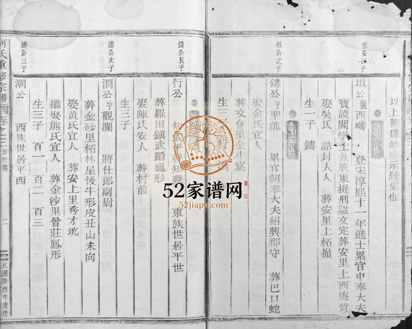 1933年庐江何氏重修宗谱 浙江松阳何姓电子版族谱下载