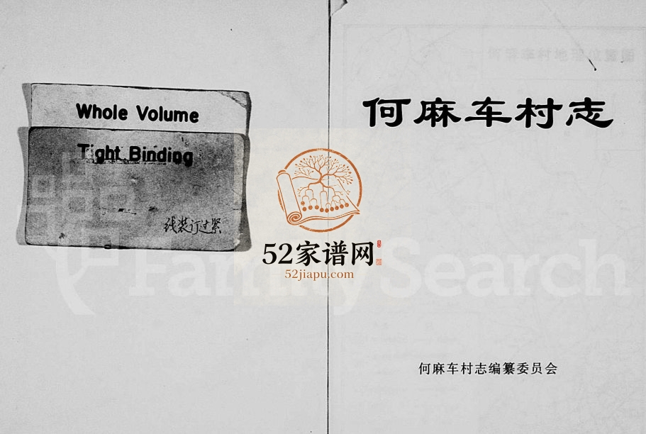 1998年修[何氏]何麻车村志 浙江永康何姓电子版族谱下载