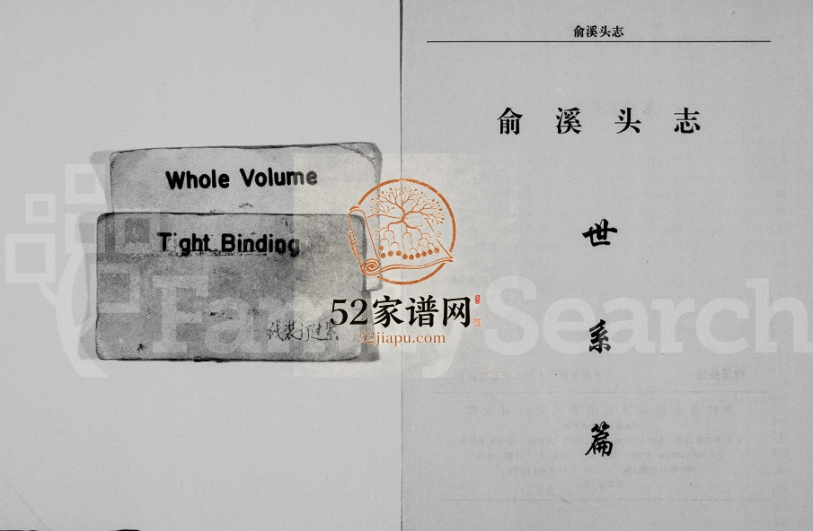 1997年修(俞氏)俞溪头志 浙江永康俞溪头村俞姓电子版族谱下载