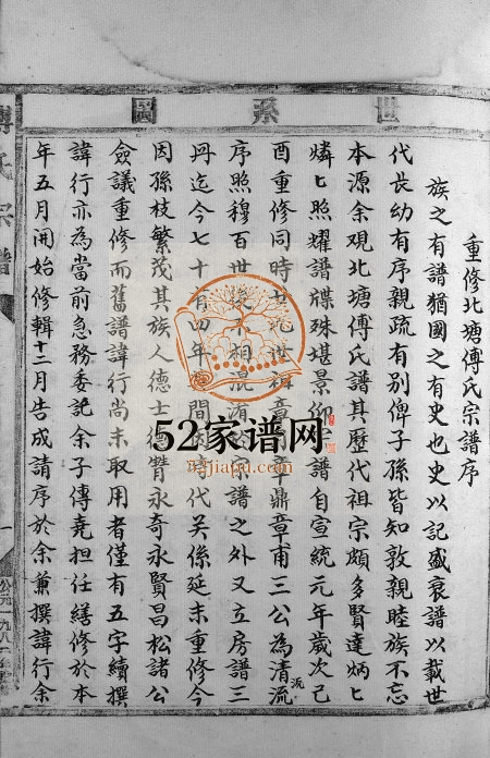1982年重修北塘傅氏宗谱 浙江台州 三门傅姓电子版族谱下载