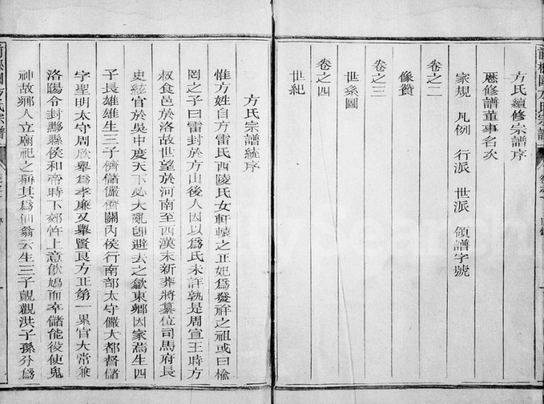 1940年修前松园方氏宗谱[4卷]浙江衢州方姓电子版族谱下载