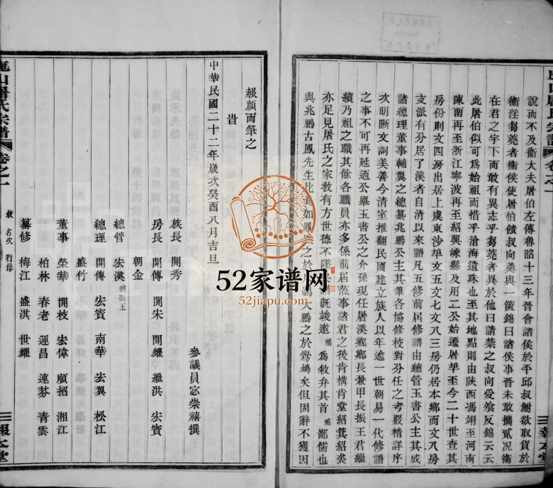 1933年修剡北屠氏宗谱[6卷]浙江嵊州报本堂屠姓电子版族谱下载