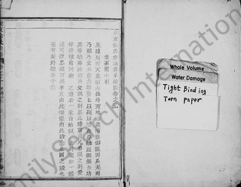 1933年修剡东徐氏宗谱[残卷]浙江金华 新昌翠裕堂徐姓电子版族谱下载