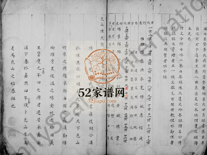 1572年修包山陈氏族谱[4卷]浙江永嘉陈姓电子版家谱下载