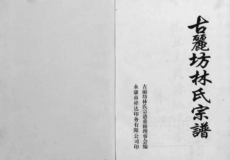 2002年重修古丽坊林氏宗谱[不分卷]浙江永康 东阳林姓电子版族谱下载