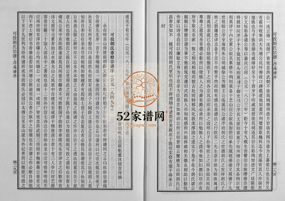 2003年修可投胡氏宗谱[不分卷]浙江永康胡姓电子版族谱下载