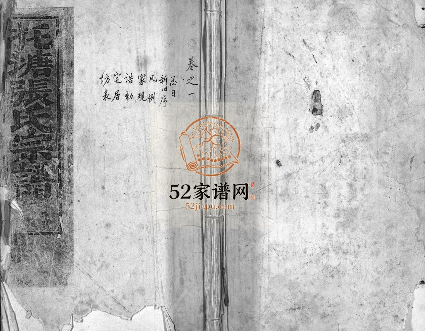 1920年续修吴宁托塘张氏宗谱[残卷]浙江金华 东阳张姓电子版族谱下载