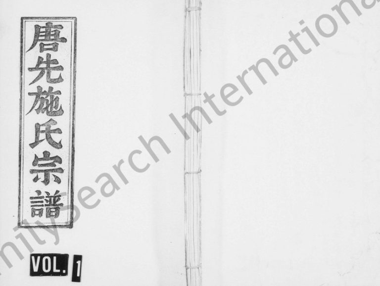 1712年重修唐先施氏宗谱[残卷]浙江永康施姓电子版族谱下载