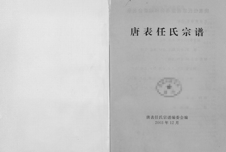 2003年重修唐表任氏宗谱[9卷]浙江东阳任姓电子版族谱下载