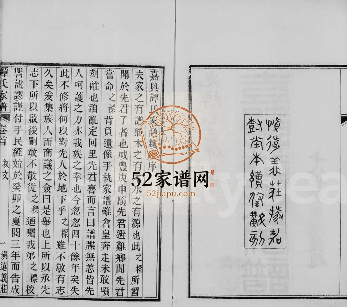 1905年修嘉兴谭氏家谱[10卷首1卷]浙江谭姓电子版族谱下载
