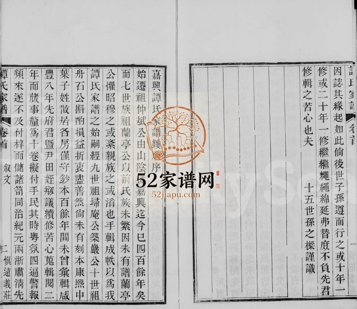 1905年修嘉兴谭氏家谱[10卷首1卷]浙江谭姓电子版族谱下载