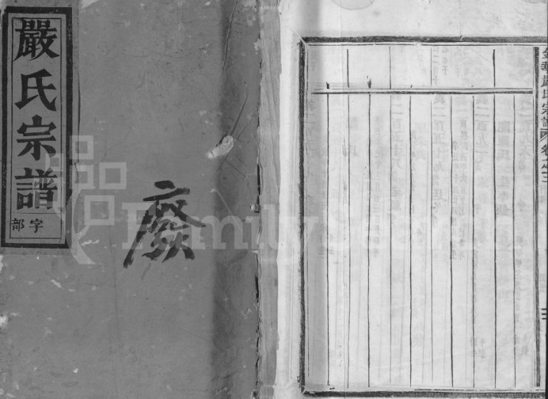 1927年重修严氏宗谱[残卷]浙江金华严姓电子版族谱下载