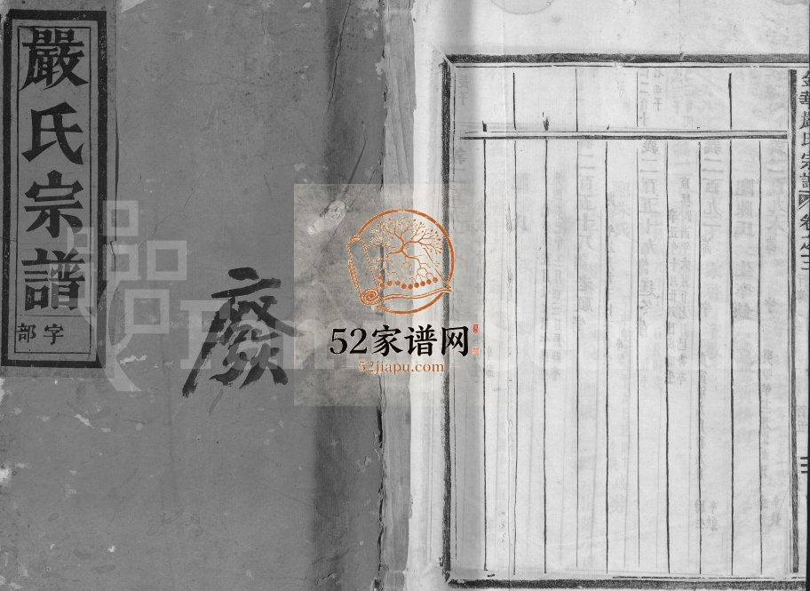 1927年重修严氏宗谱[残卷]浙江金华严姓电子版族谱下载