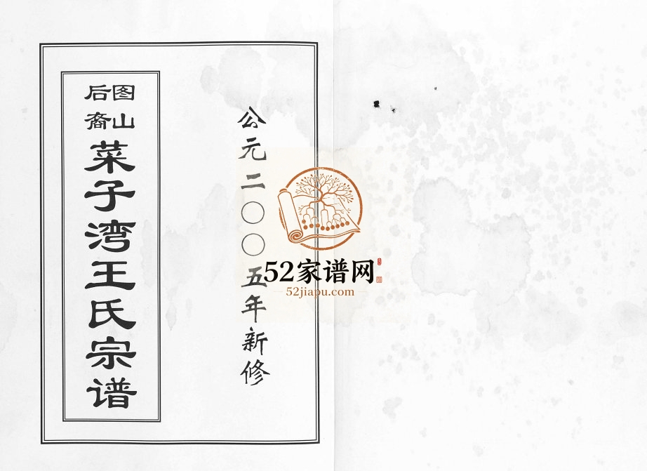 2005年修图山后裔菜子湾王氏宗谱 浙江嵊州永思堂王姓电子版族谱下载