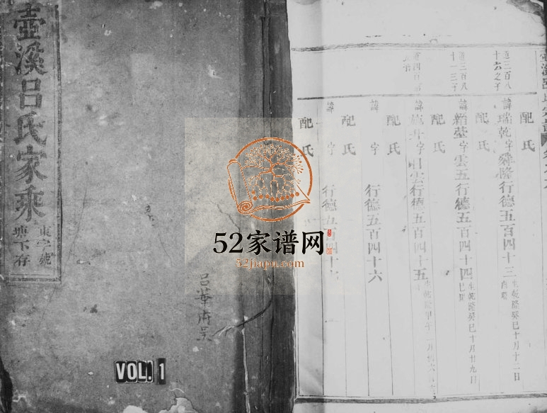 1841年重修壶溪吕氏宗谱[残卷]浙江缙云吕姓电子版族谱下载