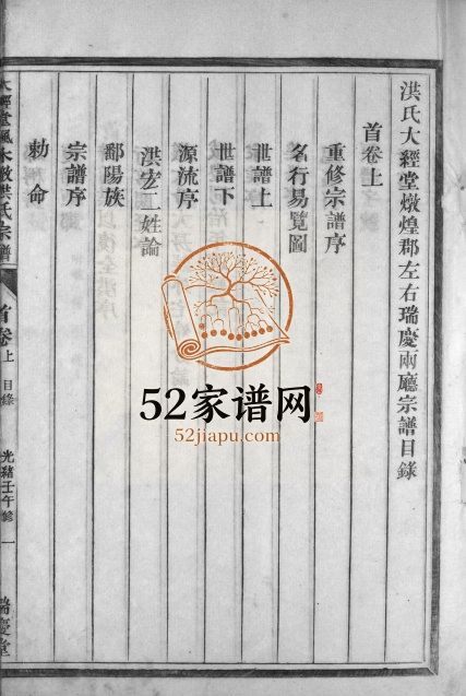 1939年修大经堂枫木墩洪氏宗谱[7卷首2卷]浙江兰溪瑞庆堂洪姓电子版族谱下载