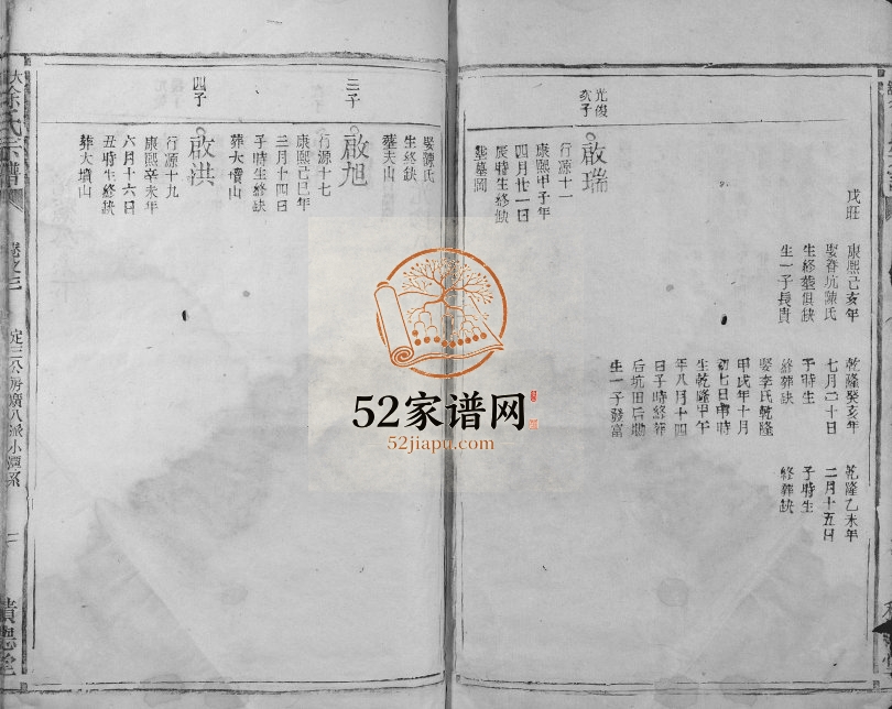 1871年修大铺徐氏宗谱 浙江松阳积德堂徐姓电子版族谱下载