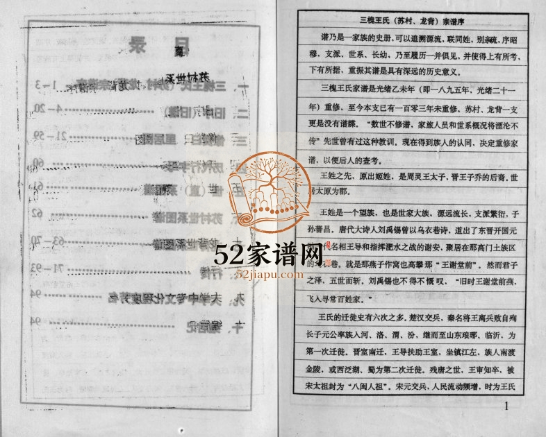 1997年重修太原三槐王氏苏村龙背宗谱[1册]浙江兰溪王姓电子版族谱下载