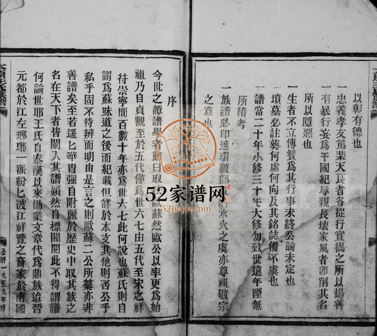 1959年增修凤卧蒲山王氏宗谱 浙江平阳王姓电子版族谱下载