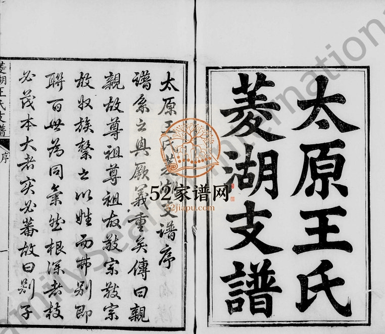 1894年三修太原王氏菱湖支谱 浙江吴兴王姓电子版族谱下载