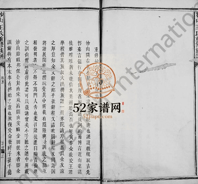 1914年妙山王氏重修族谱[残卷]江西吉安 浙江金华王姓电子版家谱下载