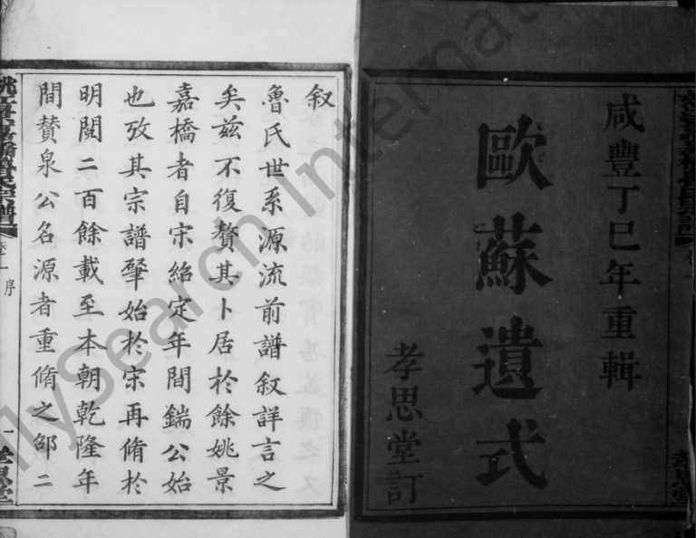 1858年四修姚江景嘉桥鲁氏宗谱[12卷]浙江余姚孝思堂鲁姓电子版族谱下载