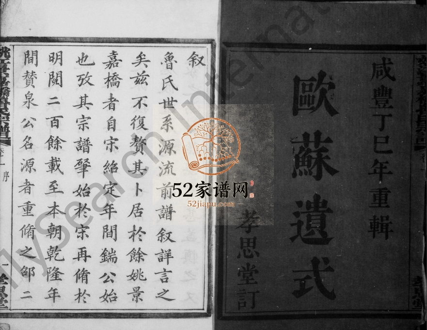 1858年四修姚江景嘉桥鲁氏宗谱[12卷]浙江余姚孝思堂鲁姓电子版族谱下载