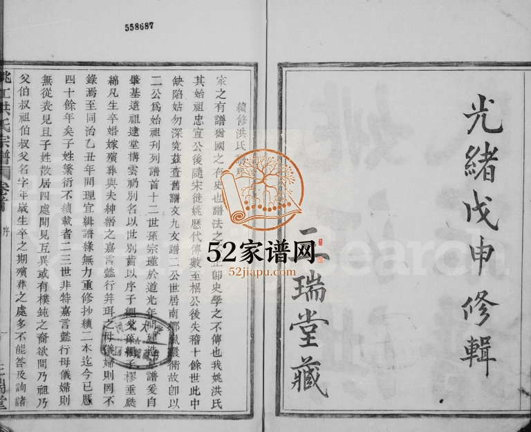 1771年修姚江岚环衢洪氏宗谱[1卷首1卷]浙江余姚三瑞堂洪姓电子版族谱下载