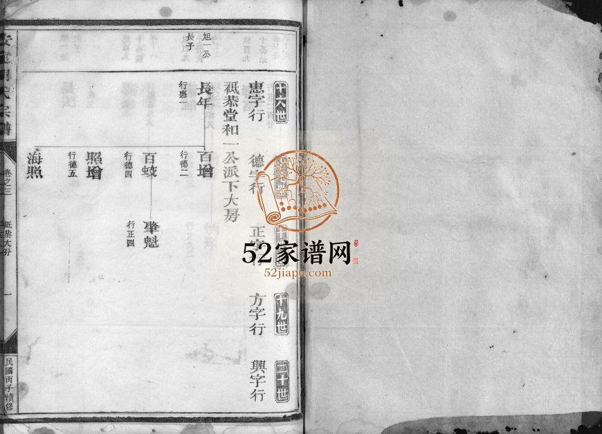 1936年续修安定胡氏宗谱[8卷]浙江兰溪 汤溪胡姓电子版族谱下载