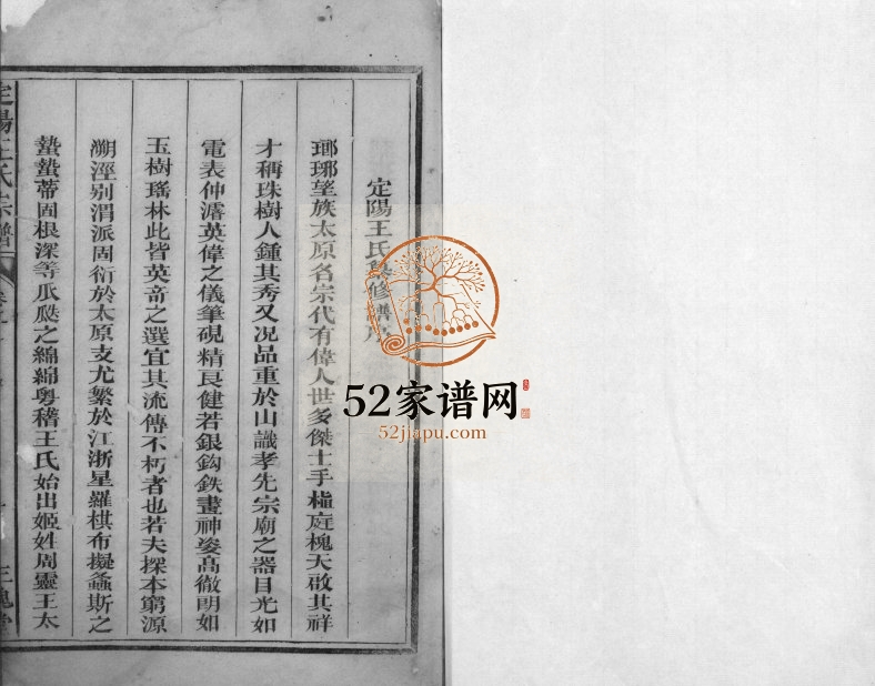 1891年修定阳王氏宗谱[2卷]浙江常山三槐堂王姓电子版族谱下载