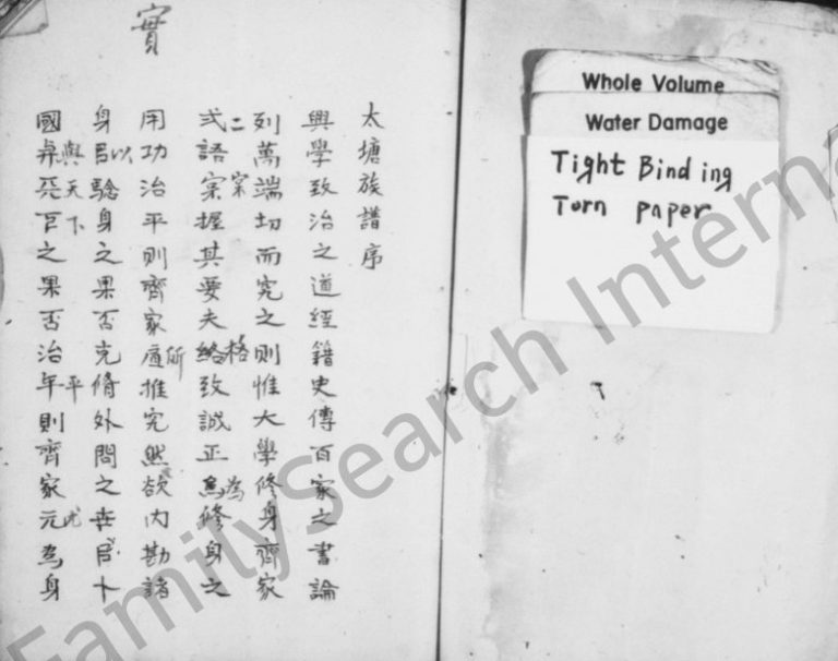 1920年重修宜春大塘三甲李氏东族谱[残卷]江西 吉水 浙江金华李姓电子版家谱下载