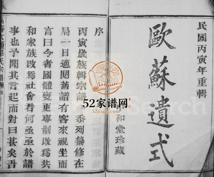 1926年修富春大源骆氏宗谱[24卷]浙江富阳中和堂骆姓电子版族谱下载