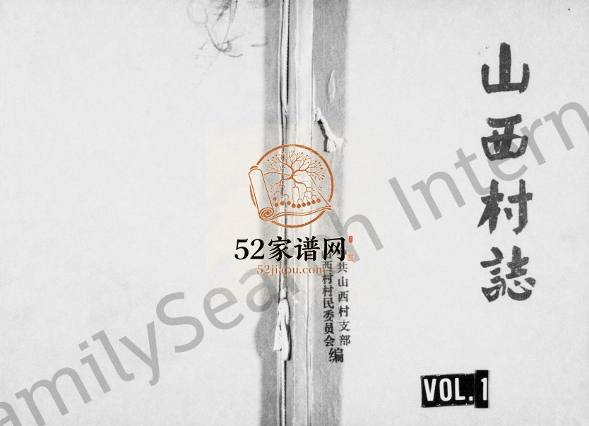1998年修山西村志 浙江永康电子版族谱下载