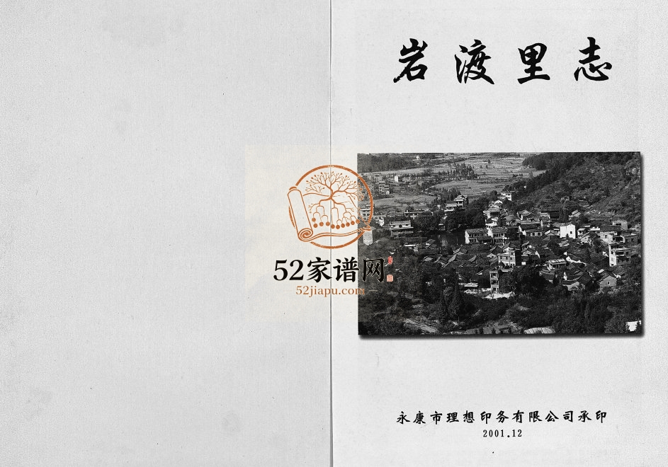 2001年岩渡里志 浙江永康王姓电子版族谱下载