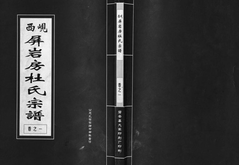 2004年重修岘西屏岩房杜氏宗谱[10卷]浙江东阳岩前村杜姓电子版族谱下载