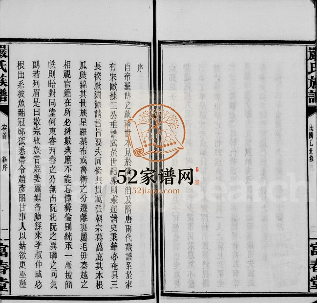 1925年修平江严氏族谱[6卷首1卷末1卷]湖南湘阴 长沙 江苏吴中 浙江兰溪富春堂严姓电子版家谱下载