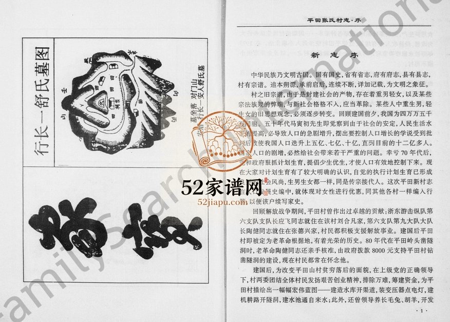1997年修平田张氏村志 浙江永康张姓电子版族谱下载