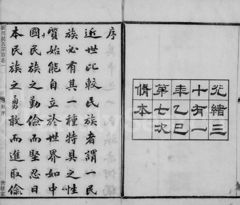 1905年修张川胡氏宗谱[40卷]浙江萧山 柯桥敦睦堂胡姓电子版族谱下载