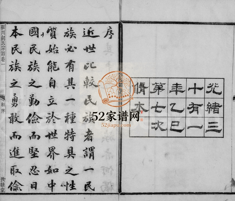 1905年修张川胡氏宗谱[40卷]浙江萧山 柯桥敦睦堂胡姓电子版族谱下载