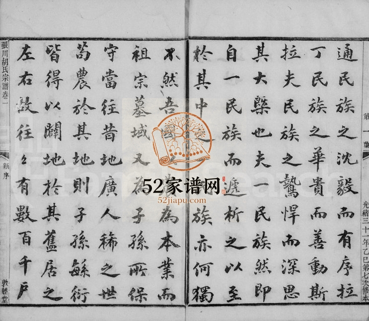 1905年修张川胡氏宗谱[40卷]浙江萧山 柯桥敦睦堂胡姓电子版族谱下载