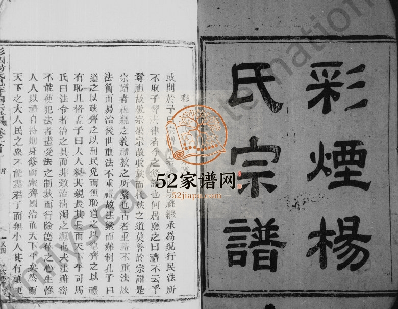 1947年重修彩烟杨氏宗谱[14卷]浙江新昌杨姓电子版族谱下载