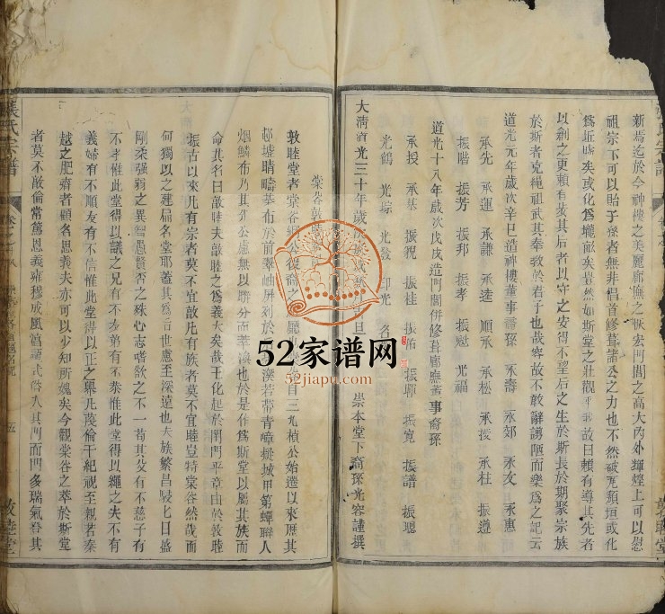 1850年修张氏宗谱[残卷]浙江遂安敦睦堂张姓电子版族谱下载