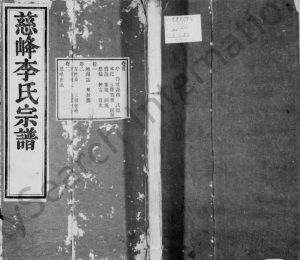 1726年修慈峰李氏宗谱[14卷首1卷]浙江淳安世美堂李姓电子版族谱下载
