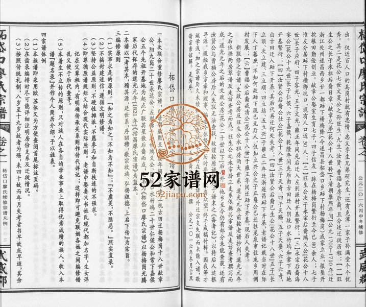 2016年修柘岱口廖氏宗谱[3卷]浙江遂昌武威郡廖姓电子版族谱下载
