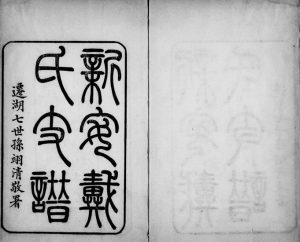 1881年修新安戴氏支谱[4卷首1卷]浙江吴兴敦仁堂戴姓电子版族谱下载