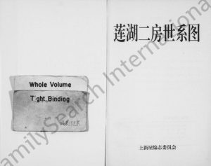 1997年修[施氏]莲湖二房世系图 浙江永康施姓电子版族谱下载