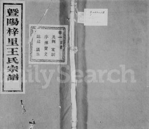 1916年修暨阳梓里王氏宗谱[8卷]浙江诸暨三槐堂王姓电子版族谱下载