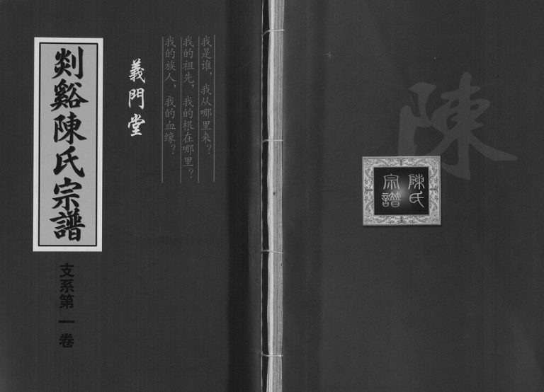 2011年修陈氏宗谱[5卷]安徽池州义门堂陈姓电子版族谱下载