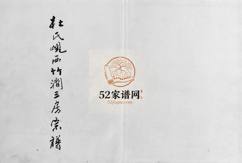 2005年重修杜氏岘西竹涧三房宗谱[4卷]浙江东阳杜生堂杜姓电子版族谱下载