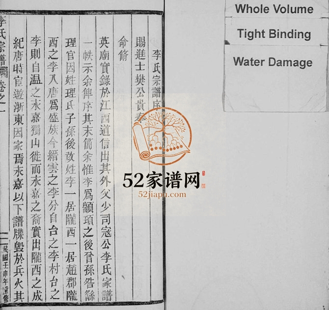 1932年修李氏宗谱[卷数杂异]浙江缙云李姓电子版族谱下载